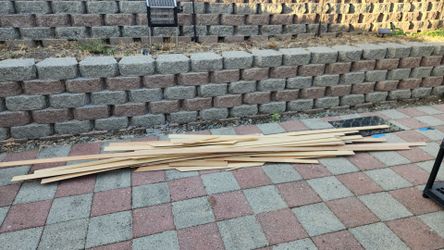 Wood trim and baseboard