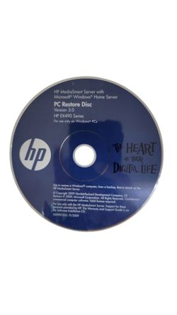 HP MediaSmart Server Windows Home Server PC Restore Disc V3.0 EX490