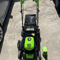Green Works 21” 40 Volt Self Propelled Great Condition (Tool Only)$165 Battery & Charger $65-$230 Total OBO!