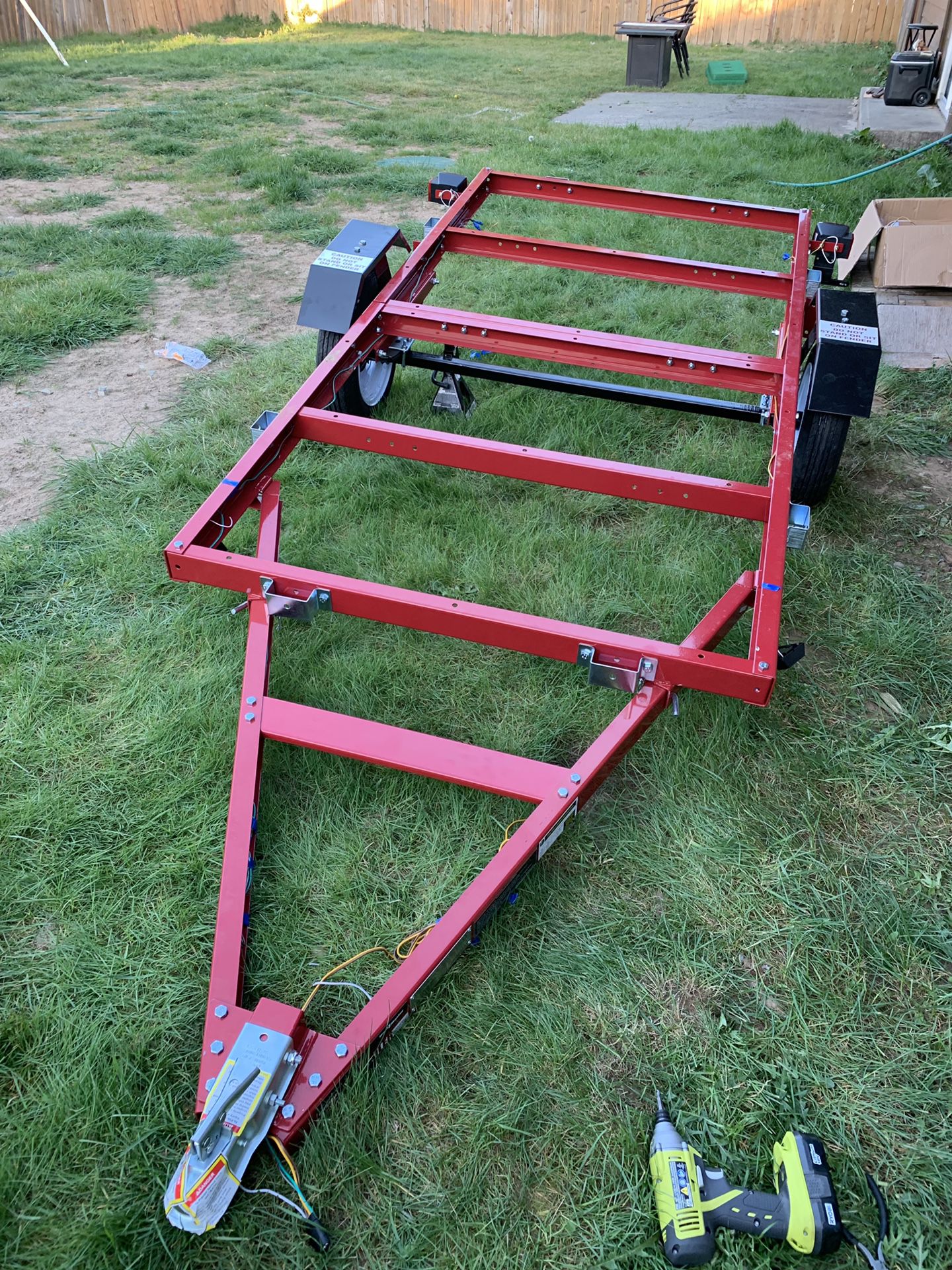 Brand New 4x8 Harbor Freight utility trailer (Assembled,Wired,Licensed)