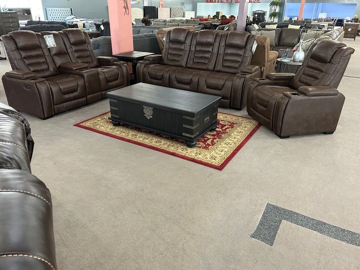 SPRING STORE OUTLET] Game Zone Bark Piece Power Reclining Sofa