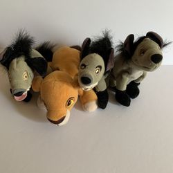 Vintage Lion King Beanbag Plush – Hyenas & Kiara (8”) 🐾