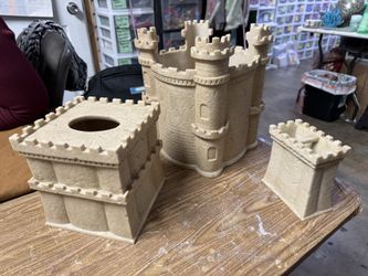 Bathroom accessories sand castle.