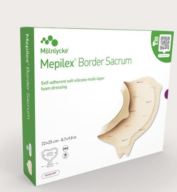 Mepilex Border Sacrum 6.3x 7.9 in Self-Adherent Foam Dressing Box Of 10