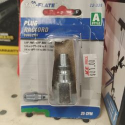 Tru-Flate Steel Air Plug 1/4 in. Female 1 pc