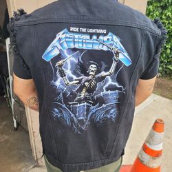 Metallica Jacket Vest Sleeveless DEMIN ROCKER JACKET Unique Metallica 