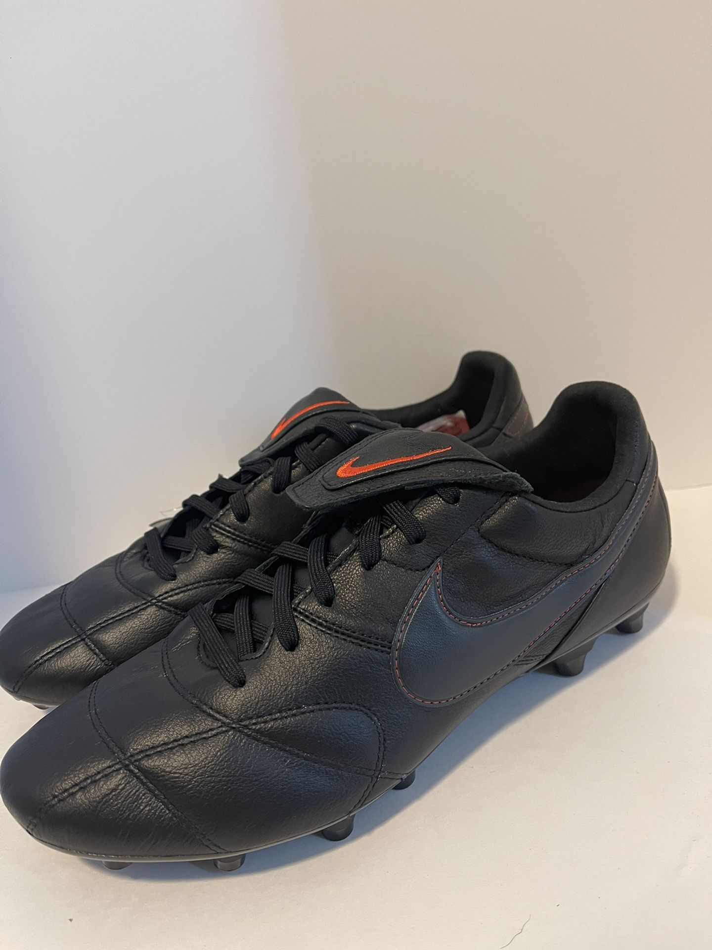 Nike Premier II FG Kangaroo Leather Soccer Cleats Black Red 917803-061 Mens Size 11.5