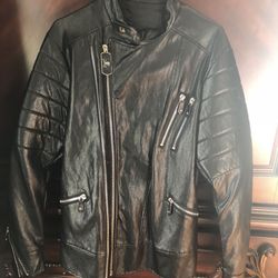 Phillip Plain Faux Leather Jacket