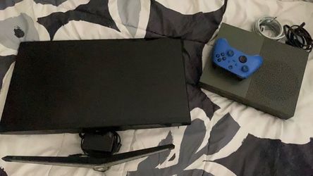 Xbox One S Console with Controller and Monitor