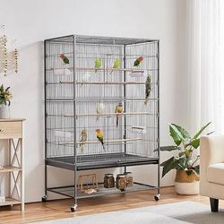 Yaheetech 60.5inch Extra Large Bird Cage Metal Parrot Cage Flight Cage