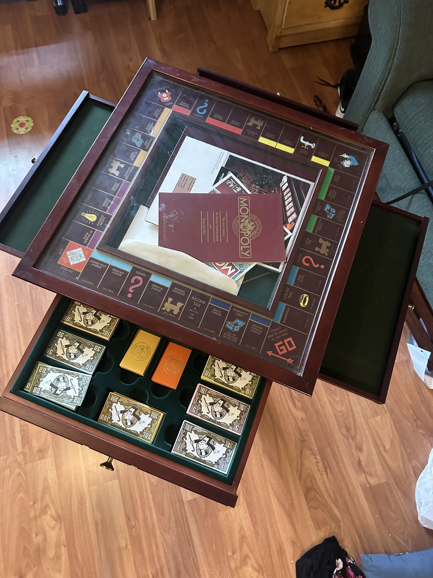 1991 Franklin Mint Monopoly Table