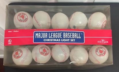 NEW Boston Red Sox Kurt Adler Baseball MLB Indoor Outdoor String Lights just $10