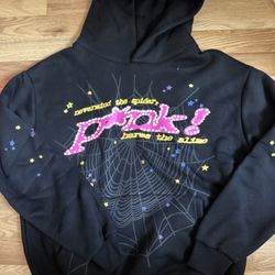 Sp5der “P*NK* OG Web Hoodie - Black