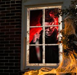 Halloween Horror Window Cover 32” x 46” – Scary Window Decoration