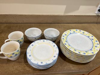 Plates, bowls, and cup set