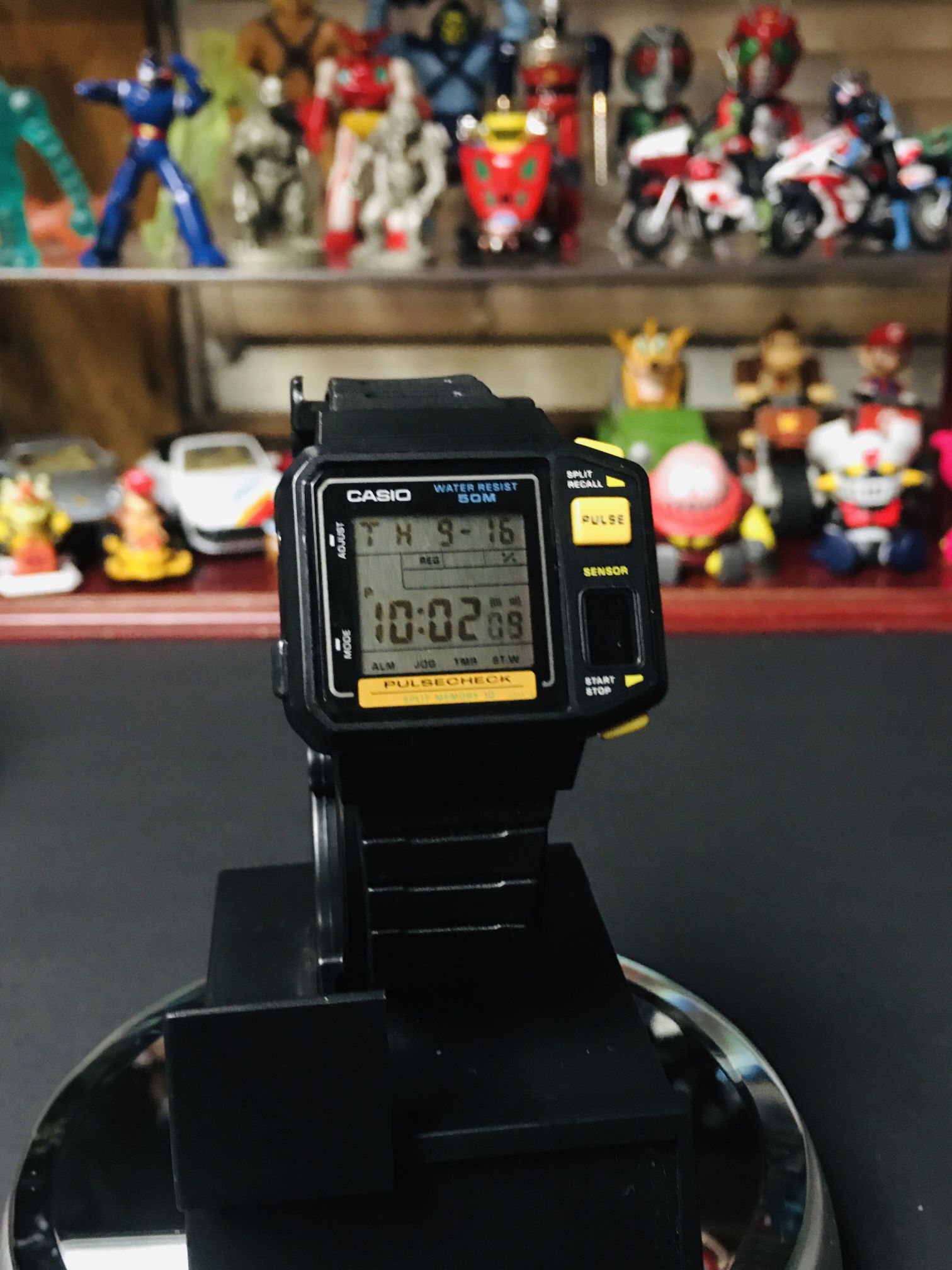 Vintage 1987 Casio JP-100W Digital Pulsecheck Watch, Made in Japan Model 509