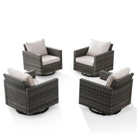 Four Pieces Patio Chair Set Patio Rocking Chairs Patio Swivel Chairs Brand New Inside Boxes Patio Outdoor Furniture Patio Furniture Patio Chairs New 