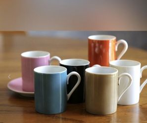 VINTAGE KENJI FUJITA FREEMAN LEDERMAN 12Pc ESPRESSO CUPS + SAUCERS MCM TACKETT