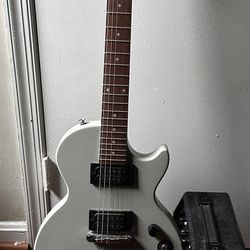 Electric Guitar with Amp - Barely Used, One String Broken
