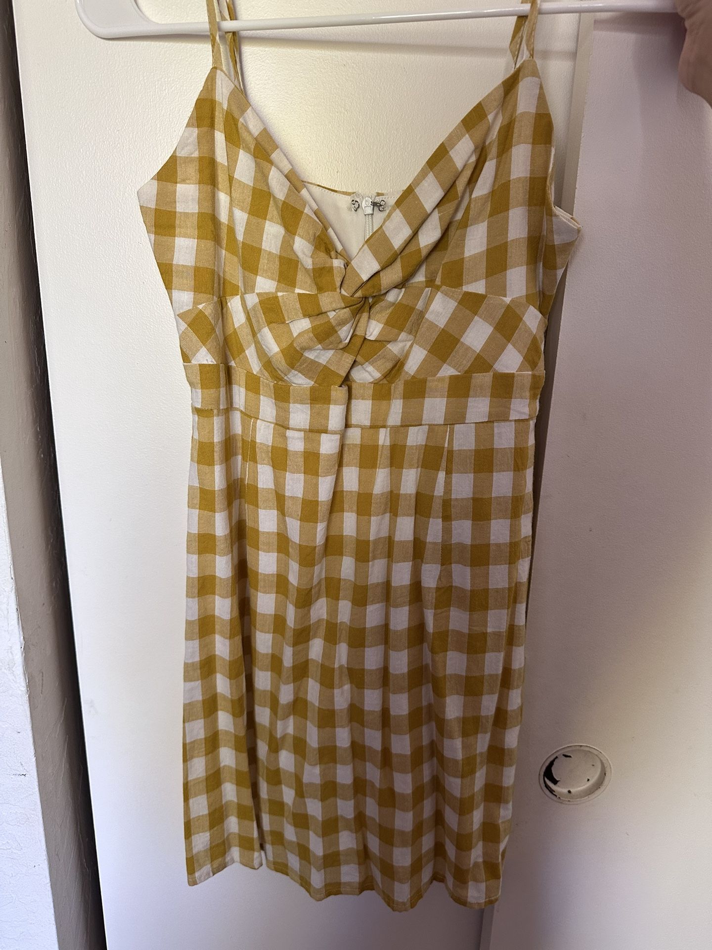 Yellow gingham sundress