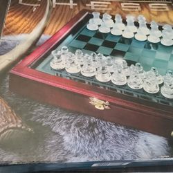 Chess Game Glass  Like New 
