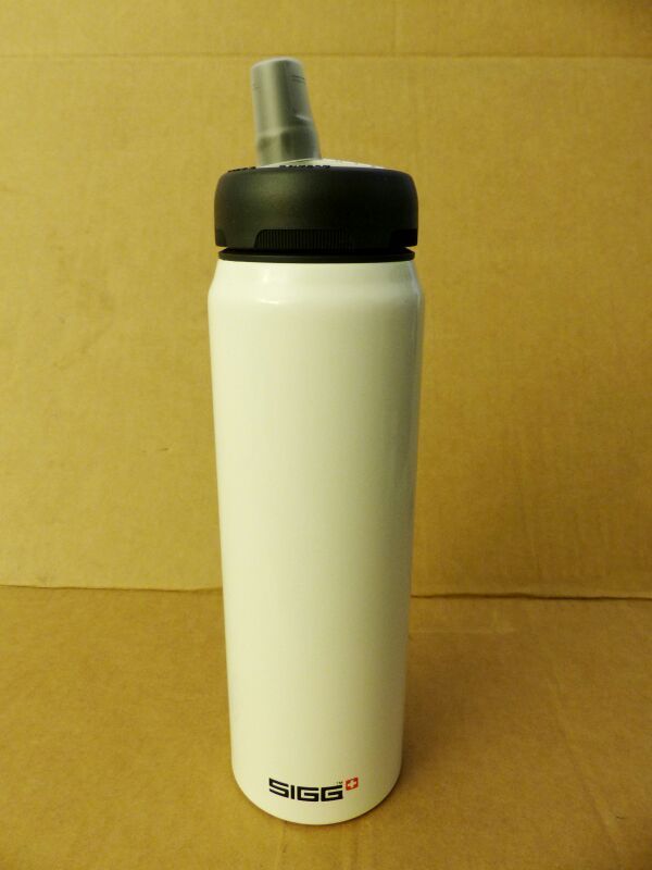 Sigg Water Bottle, Active Top, White, 0.75 Liter