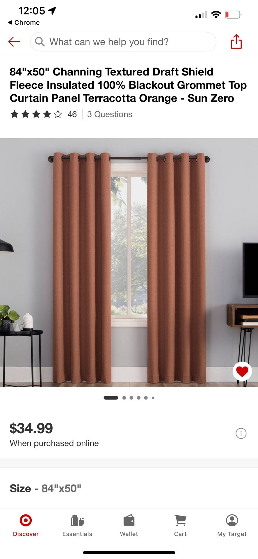 **Brand New** Sub Zero Terracota Blackout Curtains