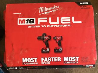 Milwaukee m18 fuel impact and hammer drill combo