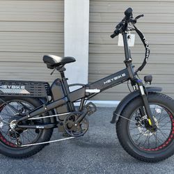 HEYBIKE Mars 2.0 750 Watts Fat tire Folding Electric Bike In Black