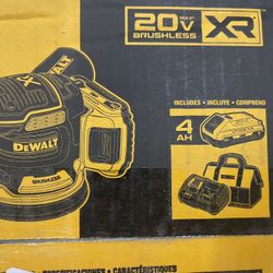 DeWalt 20V Sander With 4AH Battery, Charger, and Bag