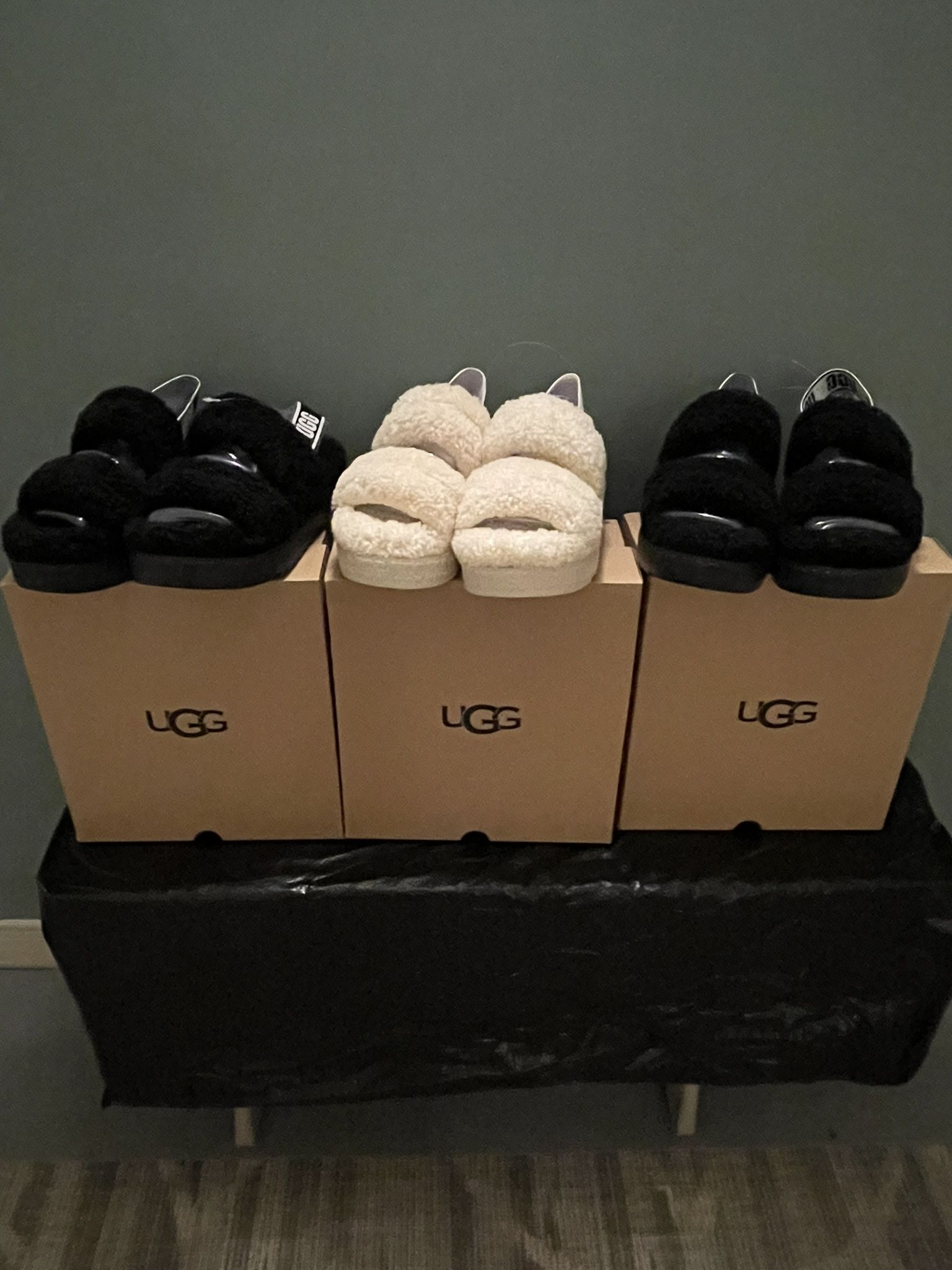 NEW!! UGG Ladies "Oh Fluffita" Slippers  - Ladies Size 8 & 10 Only - posted price PER PAIR is firm.