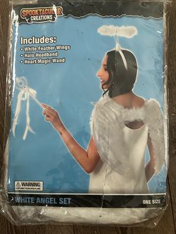 White Angel set w/ wings, halo & wand brand new