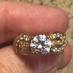 14k solid Gold real lab diamond engagement   