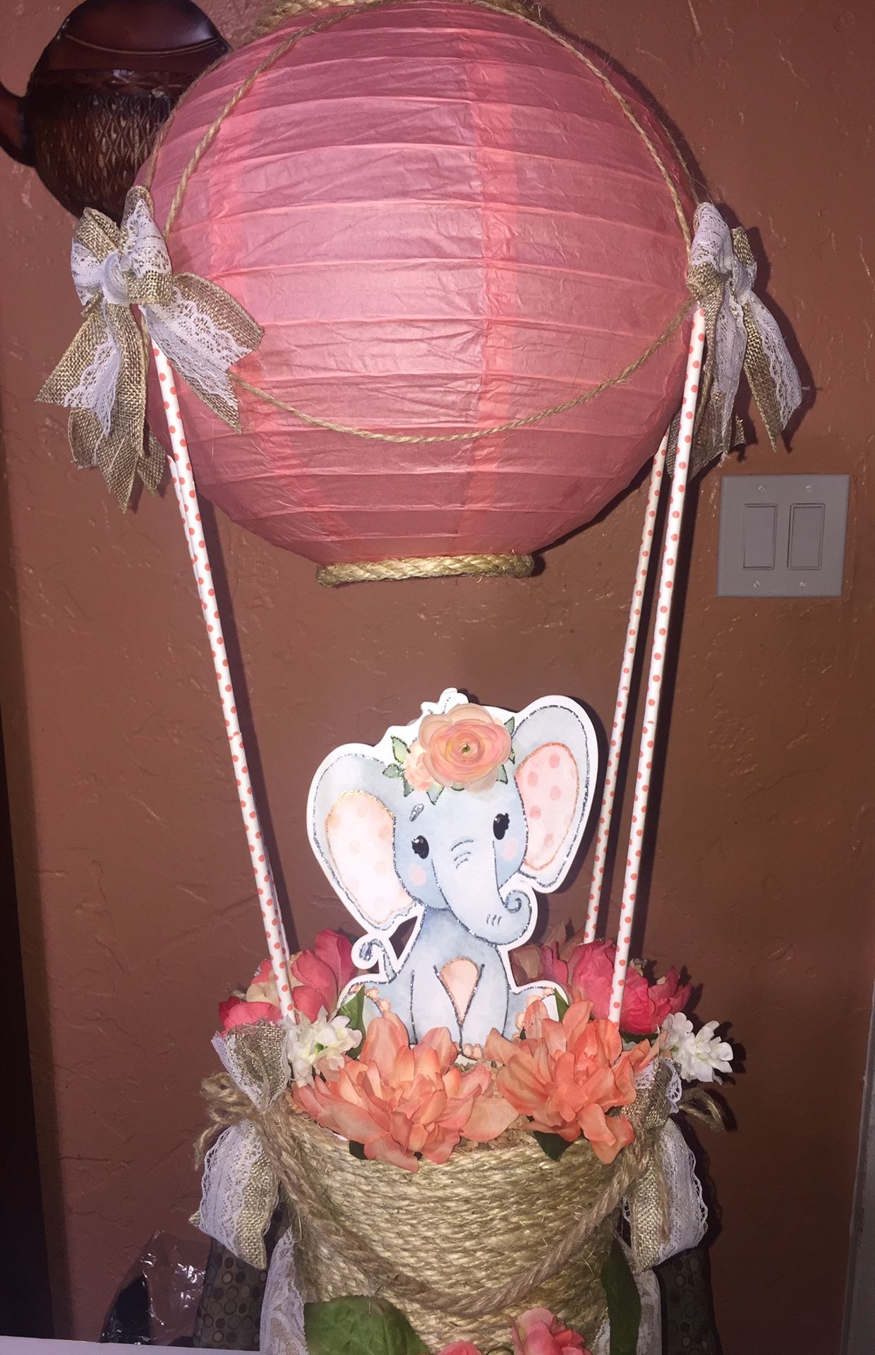 Elephant hot air balloon cheap centerpiece