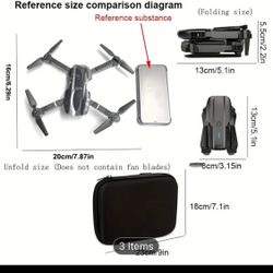 Drone - E99pro Foldable Drone - Quadcopters & Multirotors with 360° Stunt Rolling, One-Key Takeoff and Landing, SD Camera, Four-Axis Aircraft, Remote 