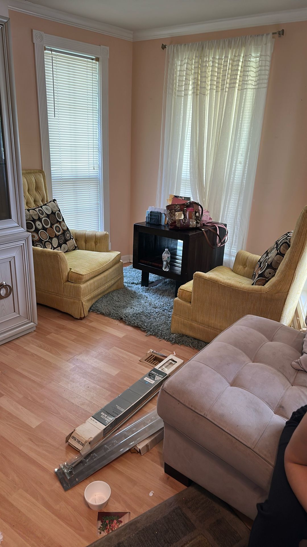 2 Yellow Sofa Chairs