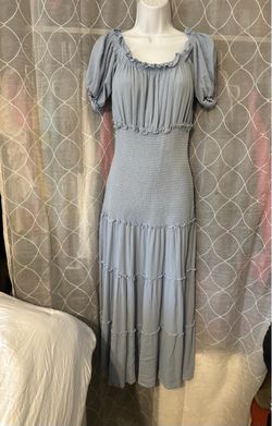 VICI Frills Smocked Maxi  Dress Woman size M