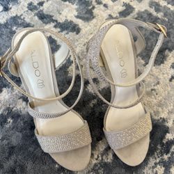 Sandals Heels Aldo Suede 