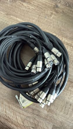 2 NEW JUMPERZ DB25 to 8 XLR Female Snake Cables 15ft ($618 Retail)