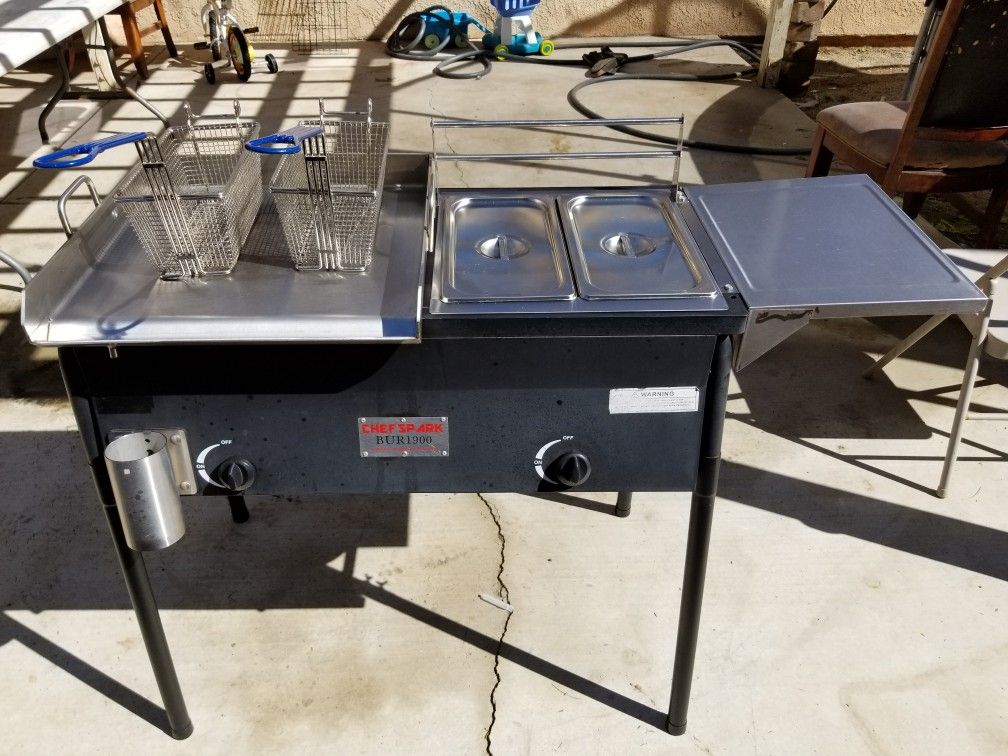 Chef Spark BUR1900 Griddle with Fryer/Plancha con Freidora