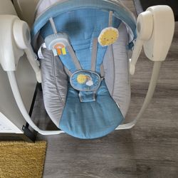 Ingenuity Sun Valley Baby Swing – Like New, Soothing & Compact!
