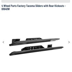 4WP Tacoma Sliders W/ Rear Kickout