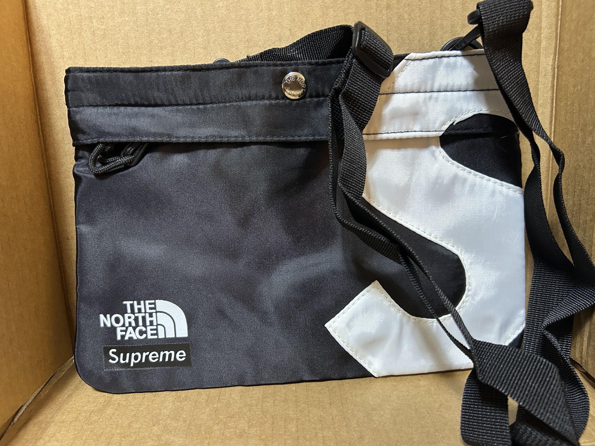 Supreme x The North Face S-Logo Black Adjustable Shoulder Bag