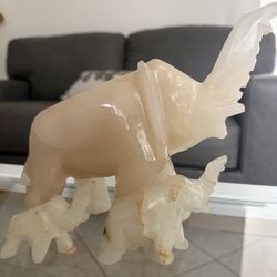 Marble Elephants 3pc set 