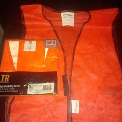 TWO,  HIGH VISIBILITY VESTS   TR INDUSTRIAL XL