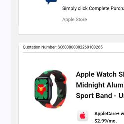 Apple Watch Se  Gps 44mm Midnight