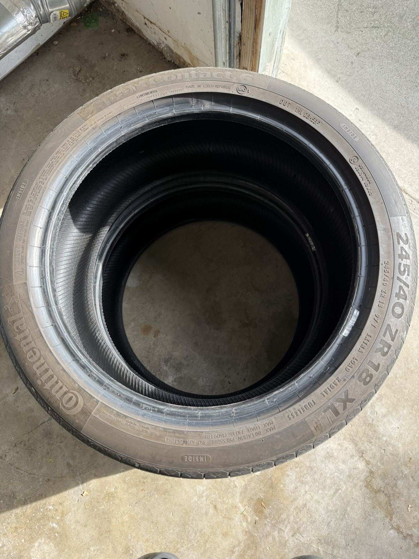 Continental Contact 6 245/40 zr18 xl