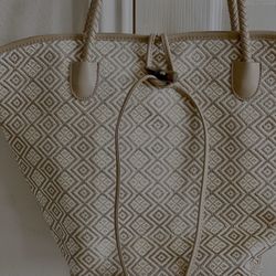 Neiman Marcus Large Patterned Tote Bag