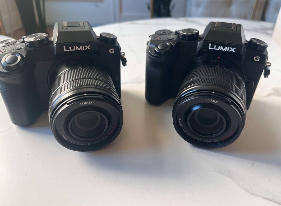 Brand-New Panasonic LUMIX G7 + 45-150 f/4-5.6  DSLR Cameras ($500 Each)