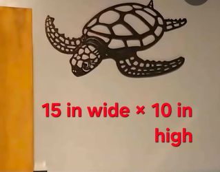 Black Metal Turtle Wall Art (size on picture)